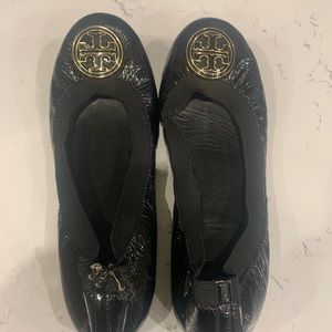 Tory Burch Black Patent Caroline Flats - 9